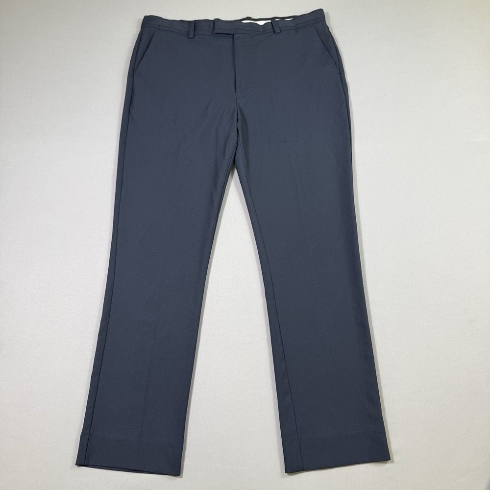 G/Fore Golf Pants Mens Measures 35x29 Navy Blue Stretch Straight Leg Trouser EUC